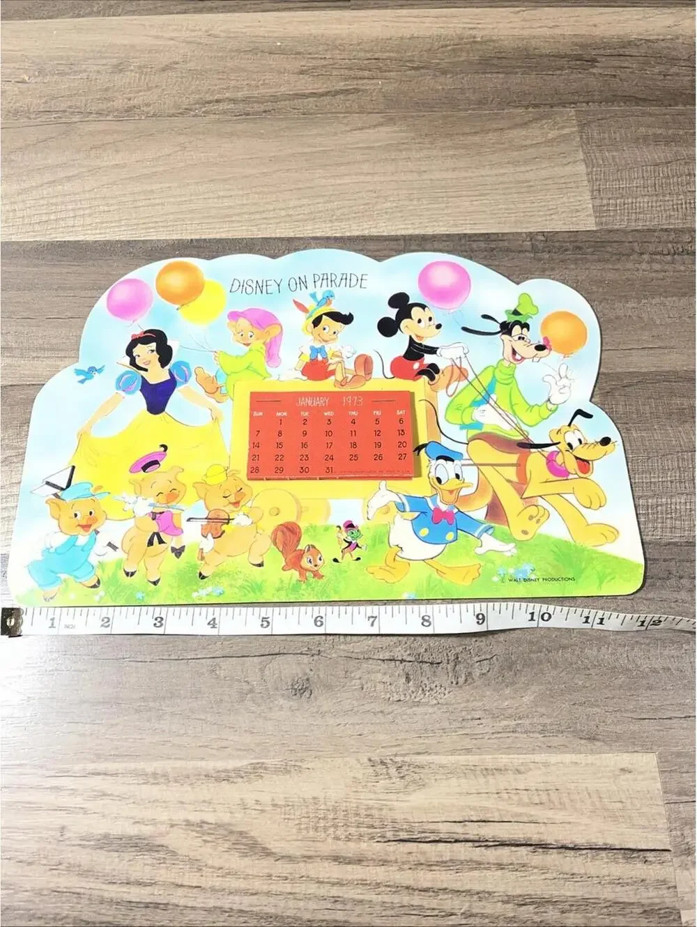 Vtg. Disney On Parade 1973 Calendar By Hallmark, NOS. Excellent Condition. 12”.